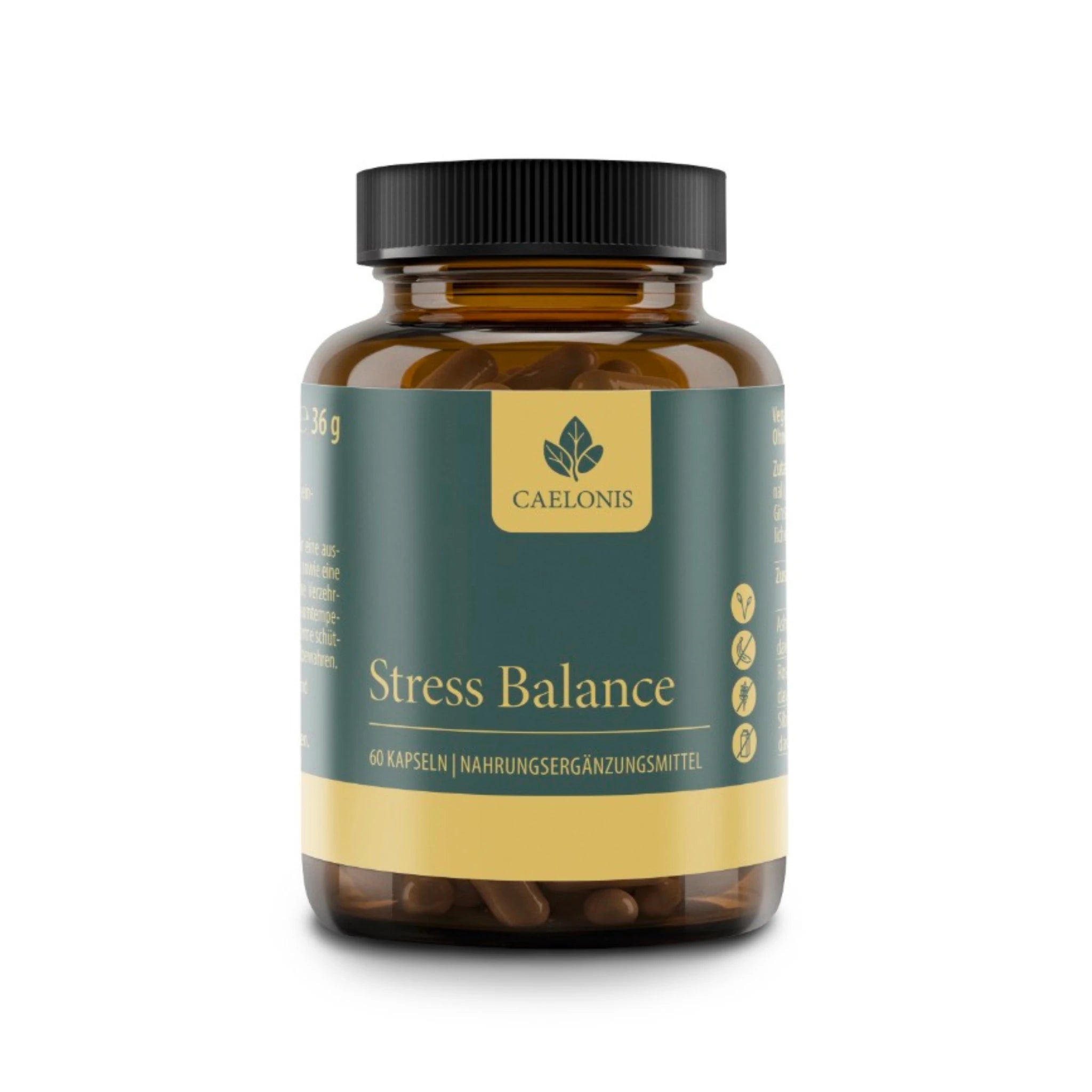Caelonis Stress Balance Nahrungsergänzung mit Ashwagandha, Rosenwurz und Sibirischem Ginseng